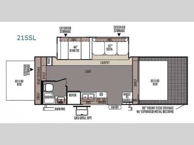 Floorplan - 2014 Forest River RV Flagstaff Shamrock 21SSL
