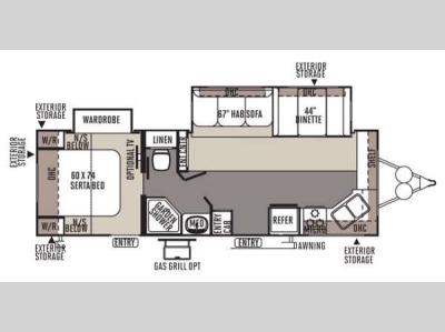 Floorplan - 2014 Forest River RV Rockwood Ultra Lite 2608WS