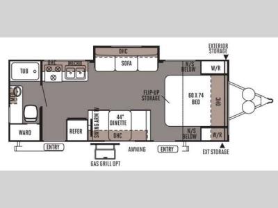 Floorplan - 2014 Forest River RV Rockwood Mini Lite 2502S
