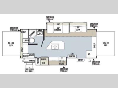 Floorplan - 2014 Forest River RV Rockwood Roo 23IKSS