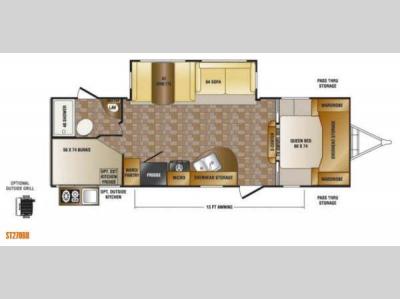 Floorplan - 2014 CrossRoads RV Sunset Trail Super Lite ST270BH