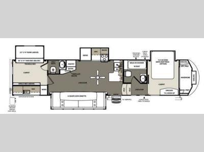 Floorplan - 2014 Forest River RV Sandpiper 376BHOK