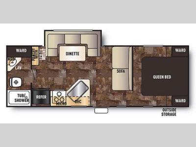 Floorplan - 2014 Forest River RV Cherokee Grey Wolf 23BD