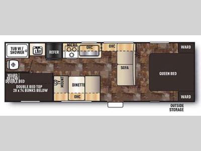 Floorplan - 2014 Forest River RV Cherokee Grey Wolf 26BH
