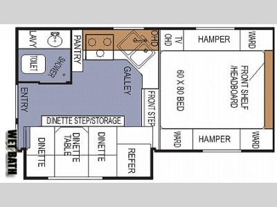 Floorplan - 2006 Northwood Arctic Fox 811 Wet