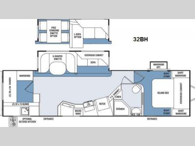 Floorplan - 2014 Winnebago Industries Towables ONE 32BH