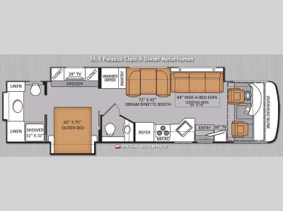 Floorplan - 2014 Thor Motor Coach Palazzo 36 1