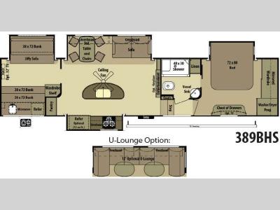 Floorplan - 2014 Open Range RV 389BHS