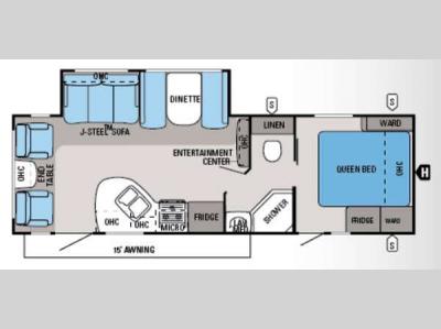Floorplan - 2014 Jayco White Hawk 27DSRL