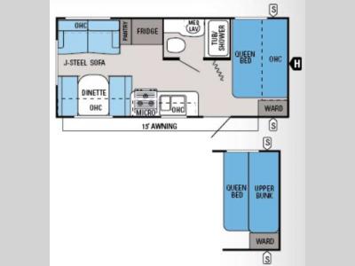 Floorplan - 2014 Jayco Jay Flight Swift 198RD