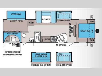 Floorplan - 2014 Jayco Jay Flight 32BHDS