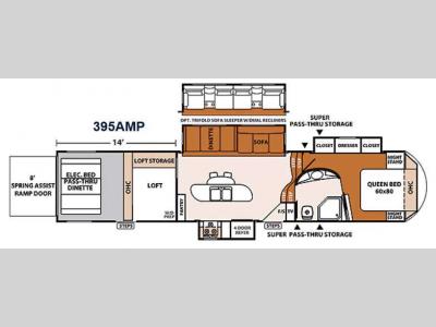 Floorplan - 2014 Forest River RV XLR Thunderbolt 395AMP