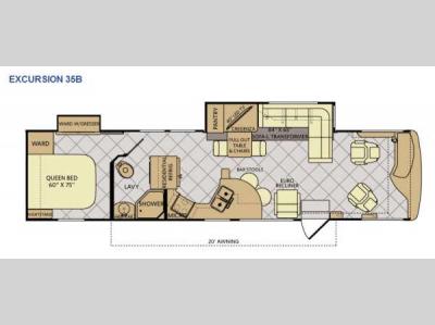 Floorplan - 2014 Fleetwood RV Excursion 35B
