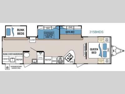 Floorplan - 2014 Dutchmen RV Dutchmen 315BHDS