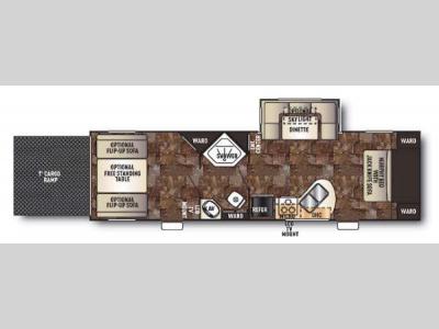 Floorplan - 2014 Forest River RV Cherokee Wolf Pack Sport 28WP