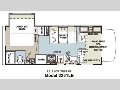 Floorplan - 2014 Forest River RV Forester LE 2251LE Ford