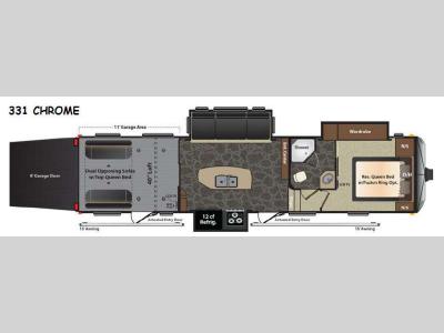 Floorplan - 2014 Keystone RV Fuzion 331 Chrome