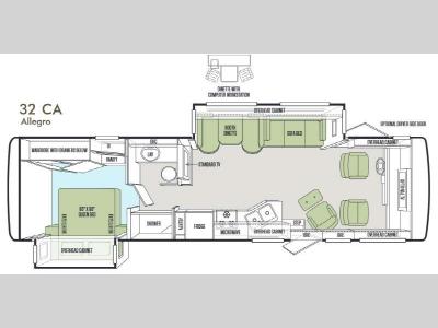 Floorplan - 2014 Tiffin Motorhomes Allegro 32 CA