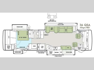 Floorplan - 2014 Tiffin Motorhomes Allegro RED 36 QSA
