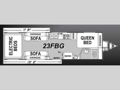 Floorplan - 2014 Eclipse Attitude Pro-Lite Toy Haulers 23FBG