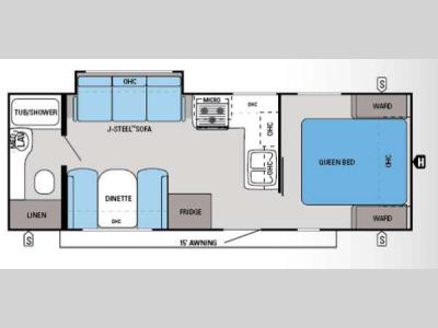 Floorplan - 2014 Jayco White Hawk 24RBS