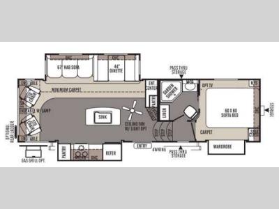 Floorplan - 2014 Forest River RV Rockwood Signature Ultra Lite 8285IKWS