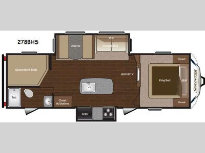 Floorplan - 2014 Keystone RV Sprinter Wide Body 278BHS