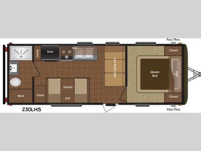 Floorplan - 2014 Keystone RV Hideout 230LHS