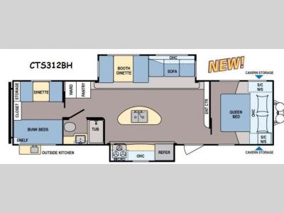 Floorplan - 2014 Dutchmen RV Coleman Expedition CTS312BH