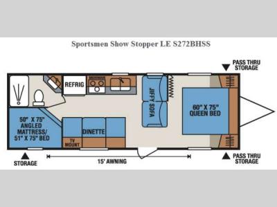 Floorplan - 2014 KZ Sportsmen Show Stopper LE S272BHSS