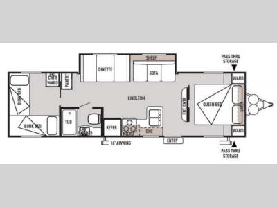 Floorplan - 2014 Forest River RV Wildwood X-Lite 272QBXL