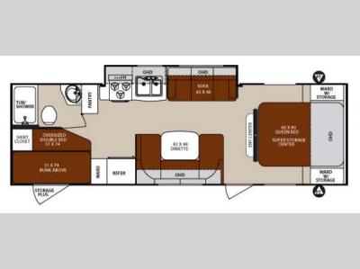 Floorplan - 2014 Forest River RV Surveyor Cadet SC 280BHS