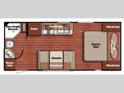Floorplan - 2015 Gulf Stream RV Ameri-Lite 218MB