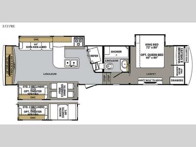 Floorplan - 2015 Forest River RV Cardinal 3727RE