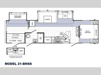 Floorplan - 2015 Palomino Puma 31-BHSS