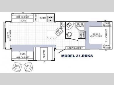 Floorplan - 2015 Palomino Puma 31-RDKS