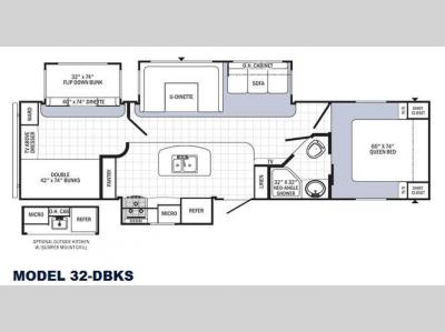 Floorplan - 2015 Palomino Puma 32-DBKS