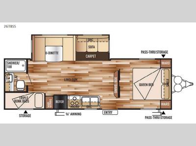Floorplan - 2015 Forest River RV Wildwood 26TBSS