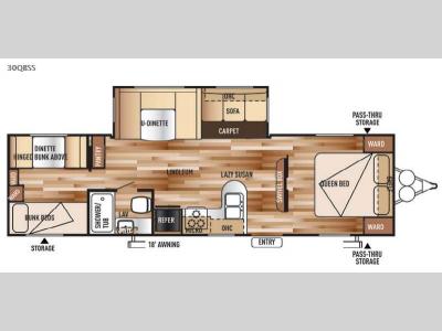 Floorplan - 2015 Forest River RV Wildwood 30QBSS