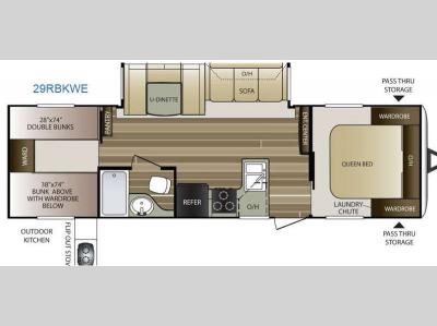 Floorplan - 2015 Keystone RV Cougar Half-Ton Series 29RBKWE
