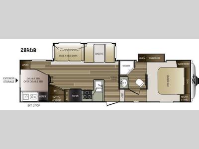Floorplan - 2015 Keystone RV Cougar X-Lite 28RDB
