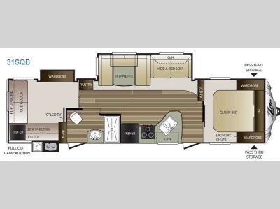 Floorplan - 2015 Keystone RV Cougar X-Lite 31SQB