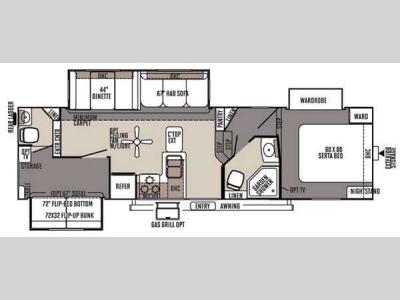 Floorplan - 2015 Forest River RV Rockwood Signature Ultra Lite 8281WS