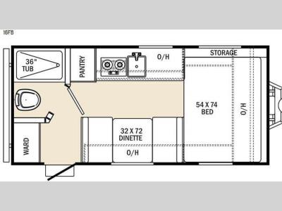 Floorplan - 2015 Coachmen RV Clipper Ultra-Lite 16FB