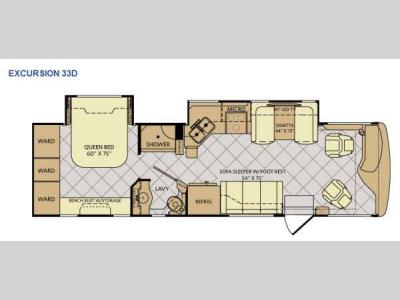 Floorplan - 2015 Fleetwood RV Excursion 33D