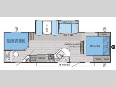 Floorplan - 2015 Jayco White Hawk 28DSBH