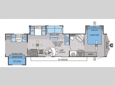 Floorplan - 2015 Jayco Jay Flight Bungalow 40BHS