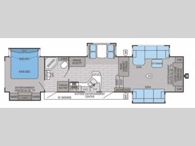 Floorplan - 2015 Jayco Pinnacle 38FLFS