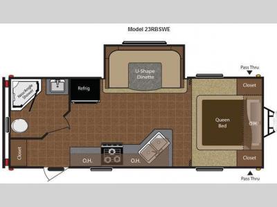 Floorplan - 2015 Keystone RV Hideout 23RBSWE