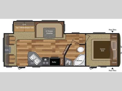 Floorplan - 2015 Keystone RV Hideout 26RLS